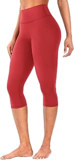 YEOREO Ease Womens Workout Capri Leggings Hidden Scrunch Gym Yoga Pants