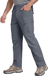 Zoofly Mens Hiking Pants Lightweight Nylon Stretch Cargo Work Pants for Men Waterproof with Pockets