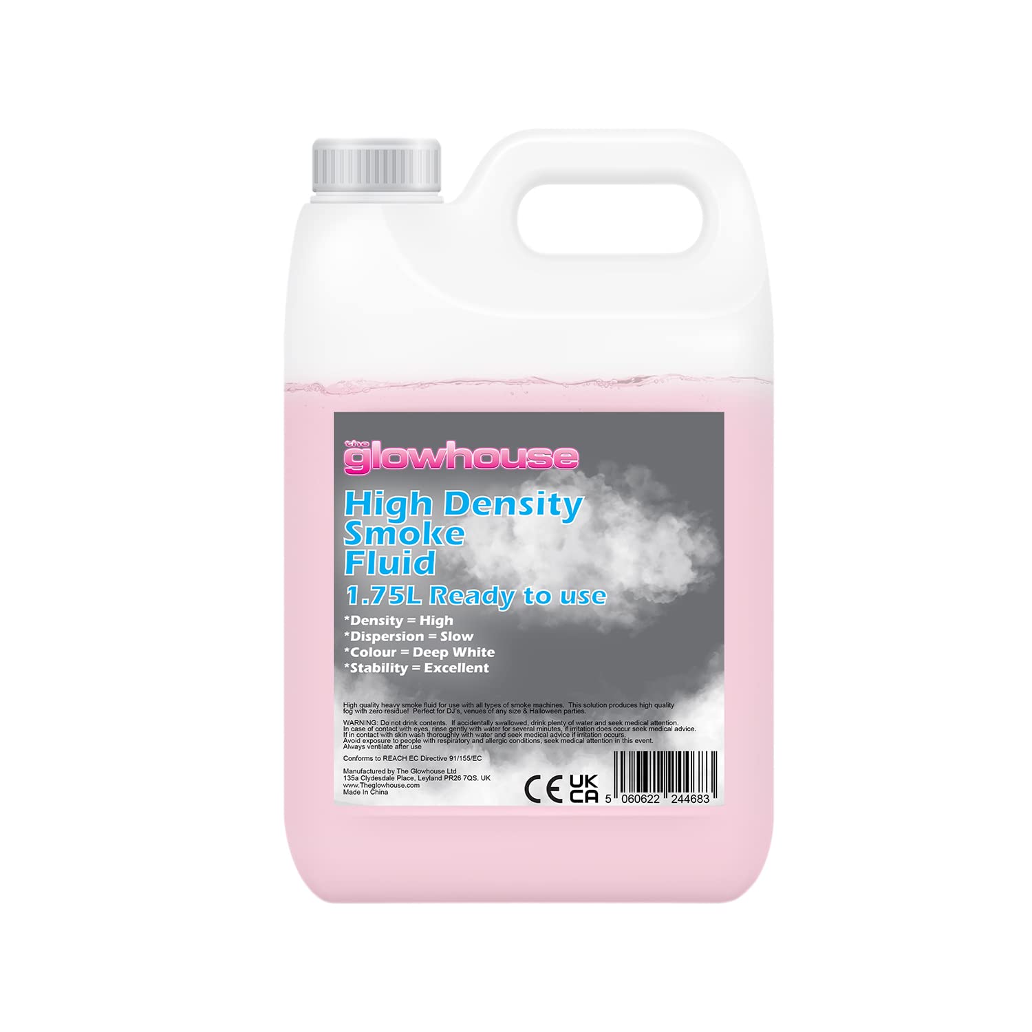 The Glowhouse Long Lasting High Density Smoke Fog Fluid DJ & Party Effect Mist H