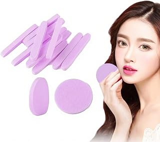 48 Pack Facial Sponge Compressed Sponges Reusable Round Daily Facial Cleansing Sponges for Travel Makeup Removal Makeup Removal (Purple)