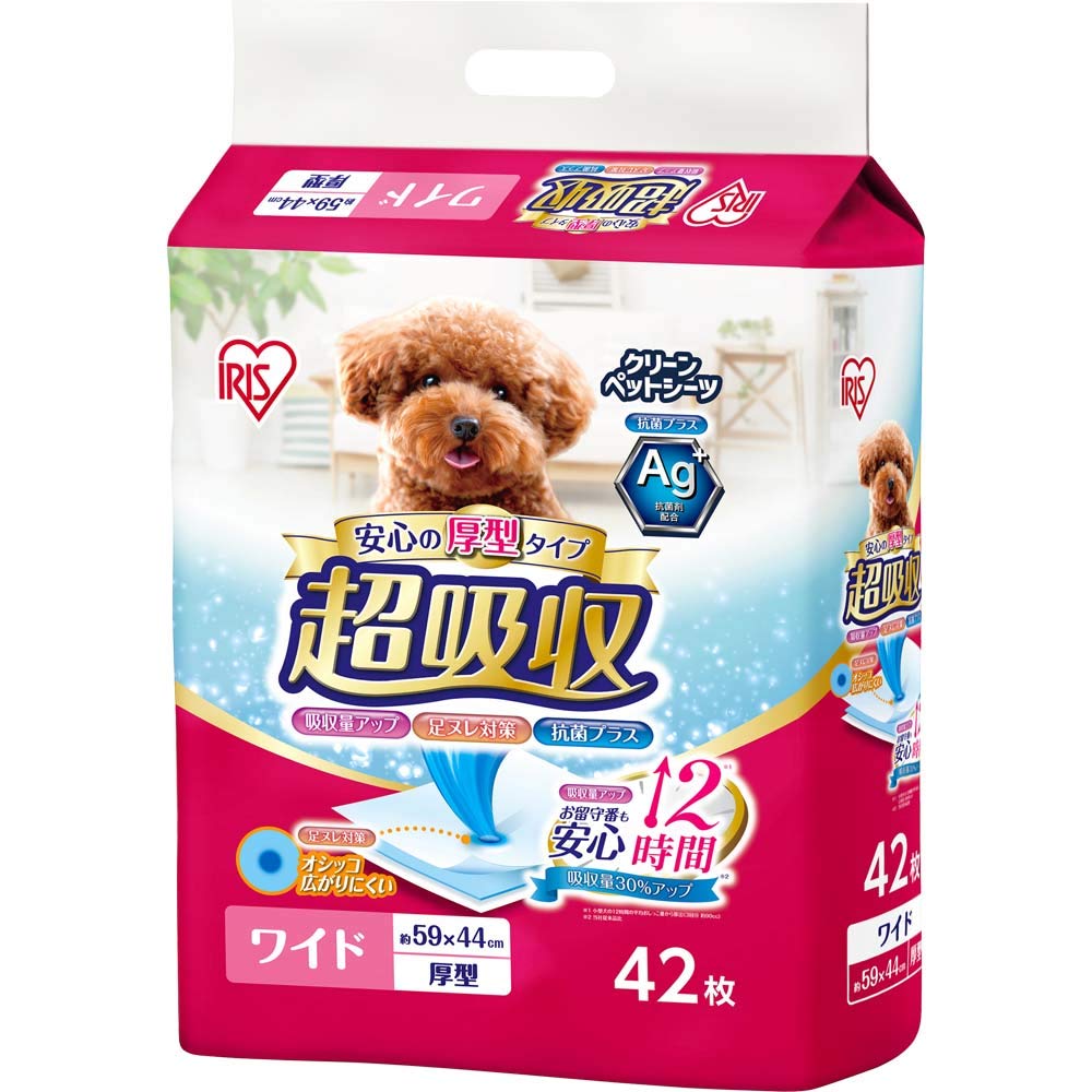 Iris Ohyama (IRIS OHYAMA) Pet Sheets, Thick Type, Super Absorbent, Antibacterial