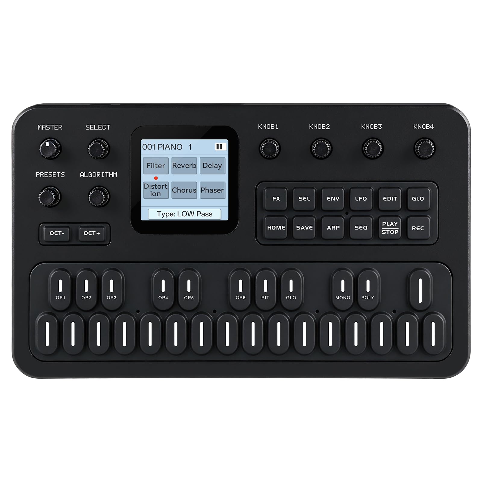 M-VAVE Wireless Portable FM Synthesizer with Built-in Speaker and Battery, 6 Ope