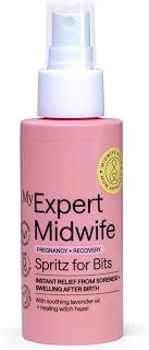 My Expert Midwife Spritz for Bits Cooling Relief Spray - 100ml | Pregnancy & Postpartum Instant Soothing Relief for Perineal Discomfort, Natural Care Pre & Post Birth, UK Made