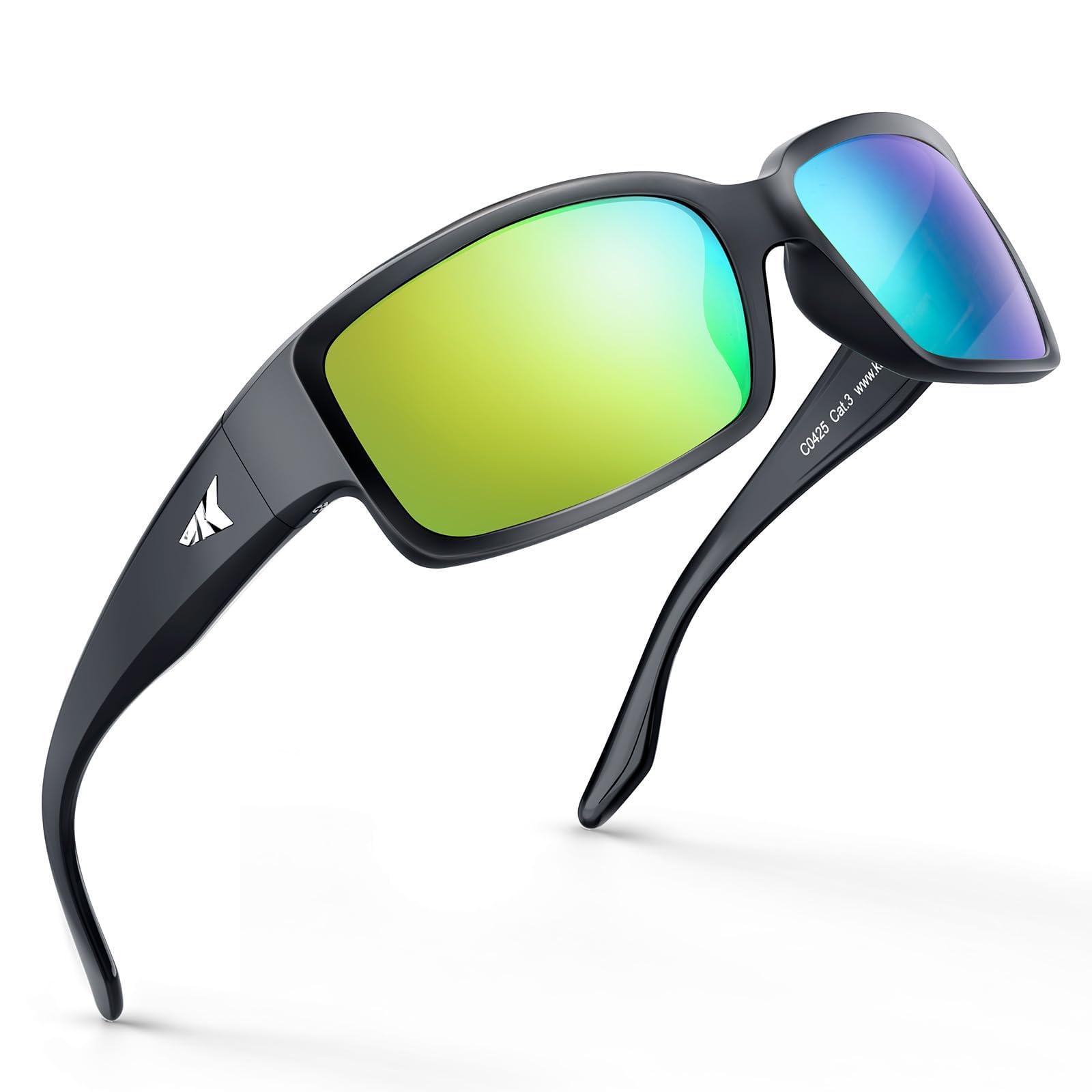 KastKing Skidaway Polarized Sport Sunglasses for Men and Women, Wrap Design | Pu
