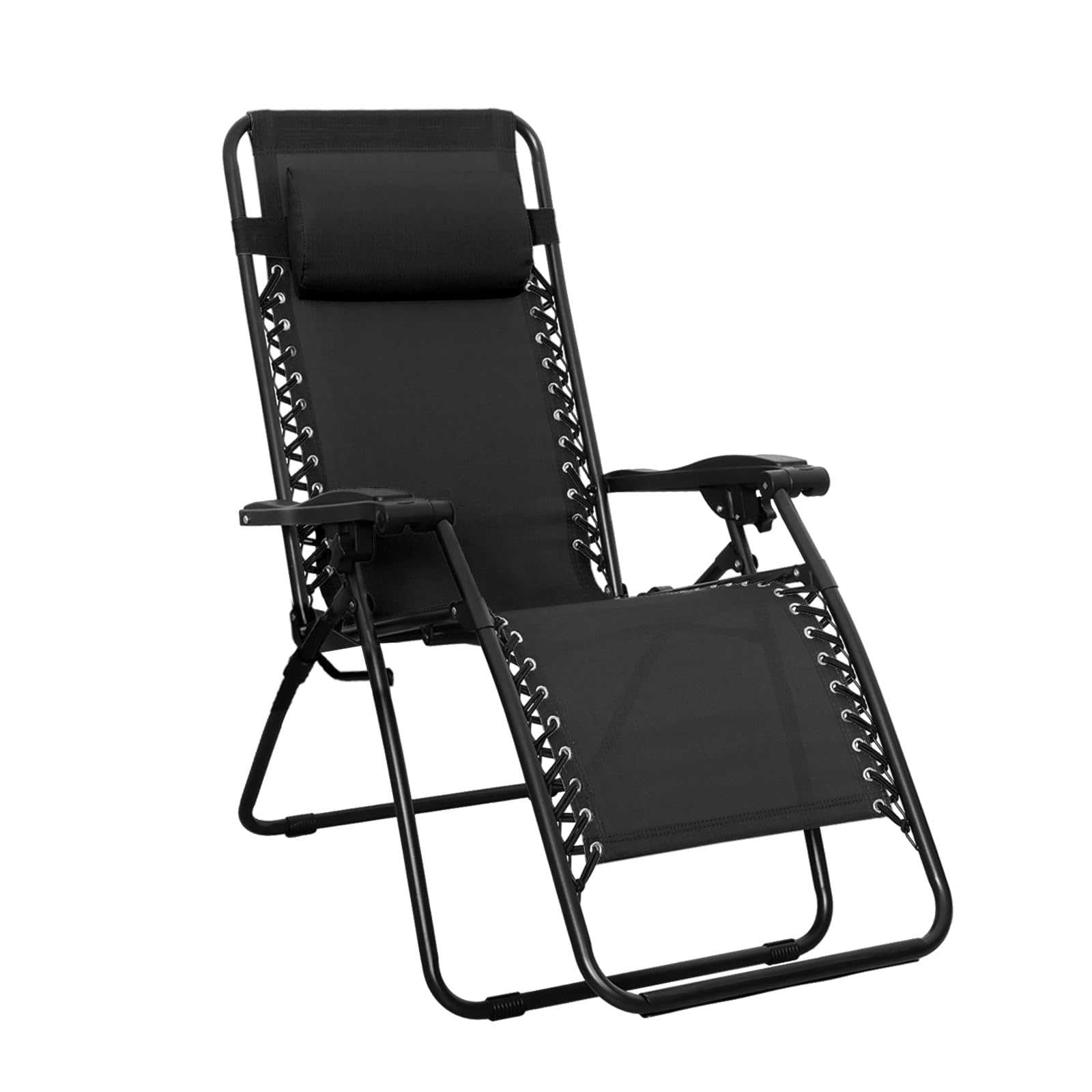 Amazon Basics Zero Gravity Lounge Chair with Pillow, Foldable Outdoor Reclining 