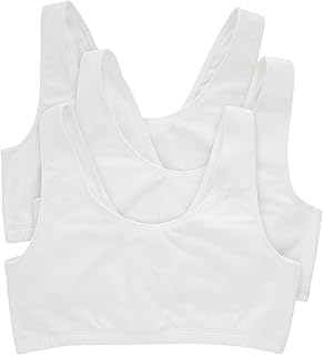 Hanes Women's Pack, Cotton Scoopneck Bralette, Low-Impact Sports Bra, 3-Pack