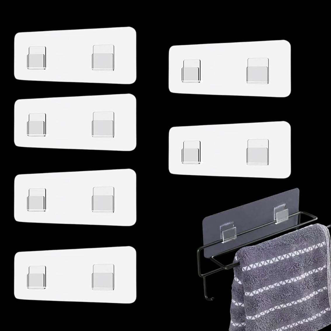 6 Pack Replacement Stickers for Bathroom Shower Shelf Stickers, Basket Organizer