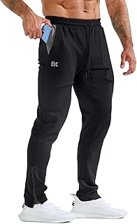 BROKIG Mens Gym Joggers Sweatpants Slim Fit Jogging Track Pants | ZeroArmor Slim Fit Tapered Joggers,Ankle Zip Cuff,Cotton Polyester,Zip Pocket,Mesh Pocket,Workout,Athletic,Sport Pants