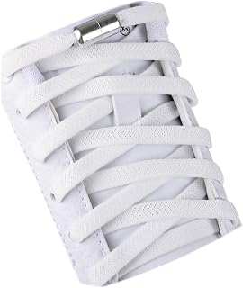 Olukssck 2 Pairs Elastic Shoelaces Without Tying Shoe Laces with Metal Lock, Laces Quick Release for Children Adults Shoes