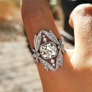 Personality Rings for Women Luxury Cubic Zirconia Jewelry Fashion Wedding Band