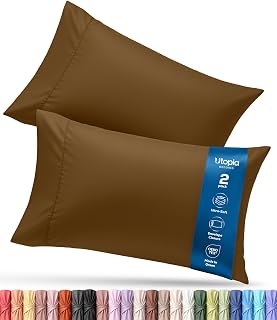 Utopia Bedding Standard Pillow Covers Set of 2 - Envelope Closure - Soft Brushed Microfiber Fabric - Shrink and Fade Resistant Pillow Covers - Standard Size 20" x 26"