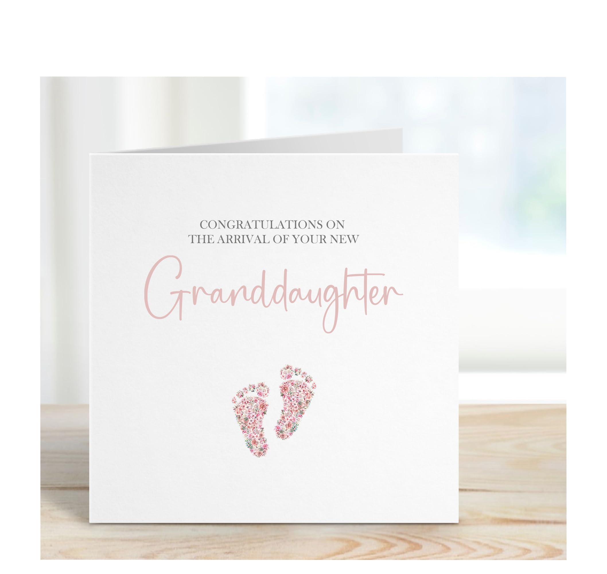 New baby Girl card, Granddaughter card, Congratulations to the new grandparents,