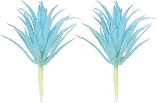 Artificial Succulent Plants Pack of 2 Small Fake Succulent Plants No Pot for Home Garden Decoration Blue