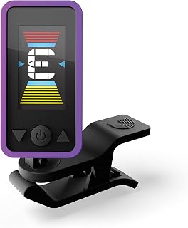 D'Addario Eclipse Headstock Clip-On Guitar Tuner, Purple