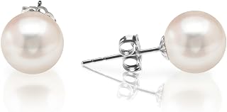PAVOI 925 Sterling Silver Freshwater Cultured Pearl Earrings for Women, 5mm