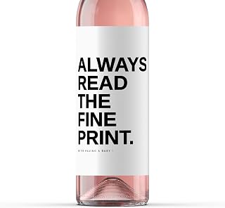 Pregnancy Announcement Wine Labels - Baby Coming Soon Announcement for Partner, Parents, Grand Parents, Auntie, Cousin & Friends - Alternative to Card - Baby Reveal Wine Label (Pack of 2)