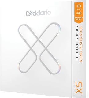 D'Addario XS Nickel Coated Electric Guitar Strings 10-46 | XS Nickel strings deliver long-lasting tone, tuning stability, enhanced durability and a smooth playing feel.