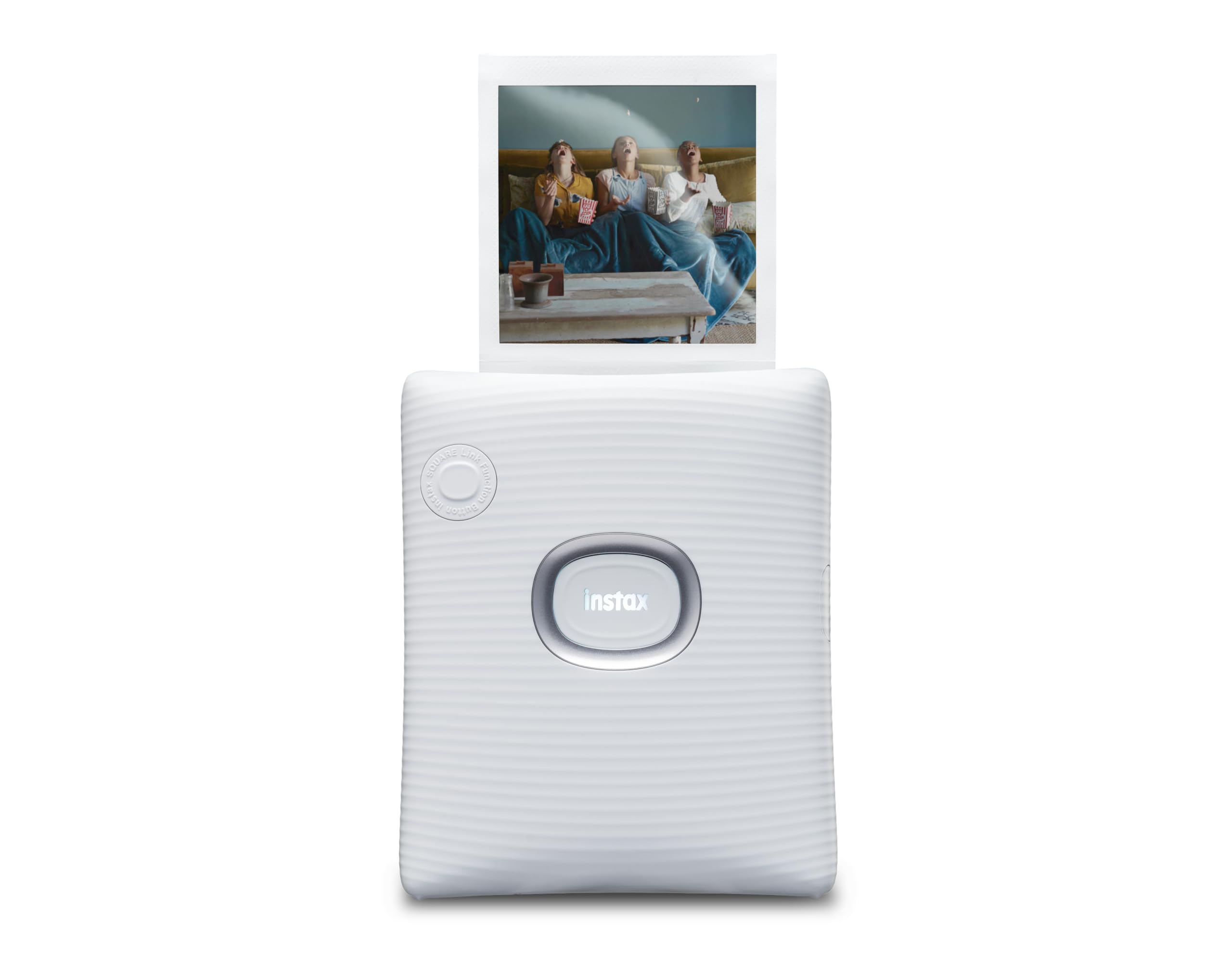 Fujifilm Instax Square Link Smartphone Printer- Ash White | Bluetooth, Lightweig