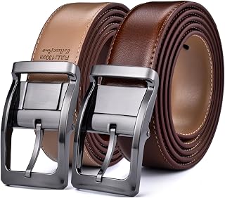 Mens Belt, 1.25" Reversible Belt, Gift for Men, Casual, Golf Trousers, Shirts, One Back for 2 Sides