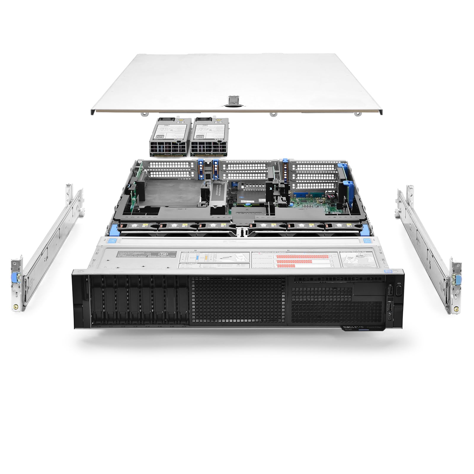 Dell PowerEdge R740 8-Bay SFF Server 3.00Ghz 24-Core 96GB RAM Rails Caddies (Ren