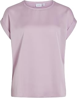 Vila Viellette S/S Satin Top-Noos for Women