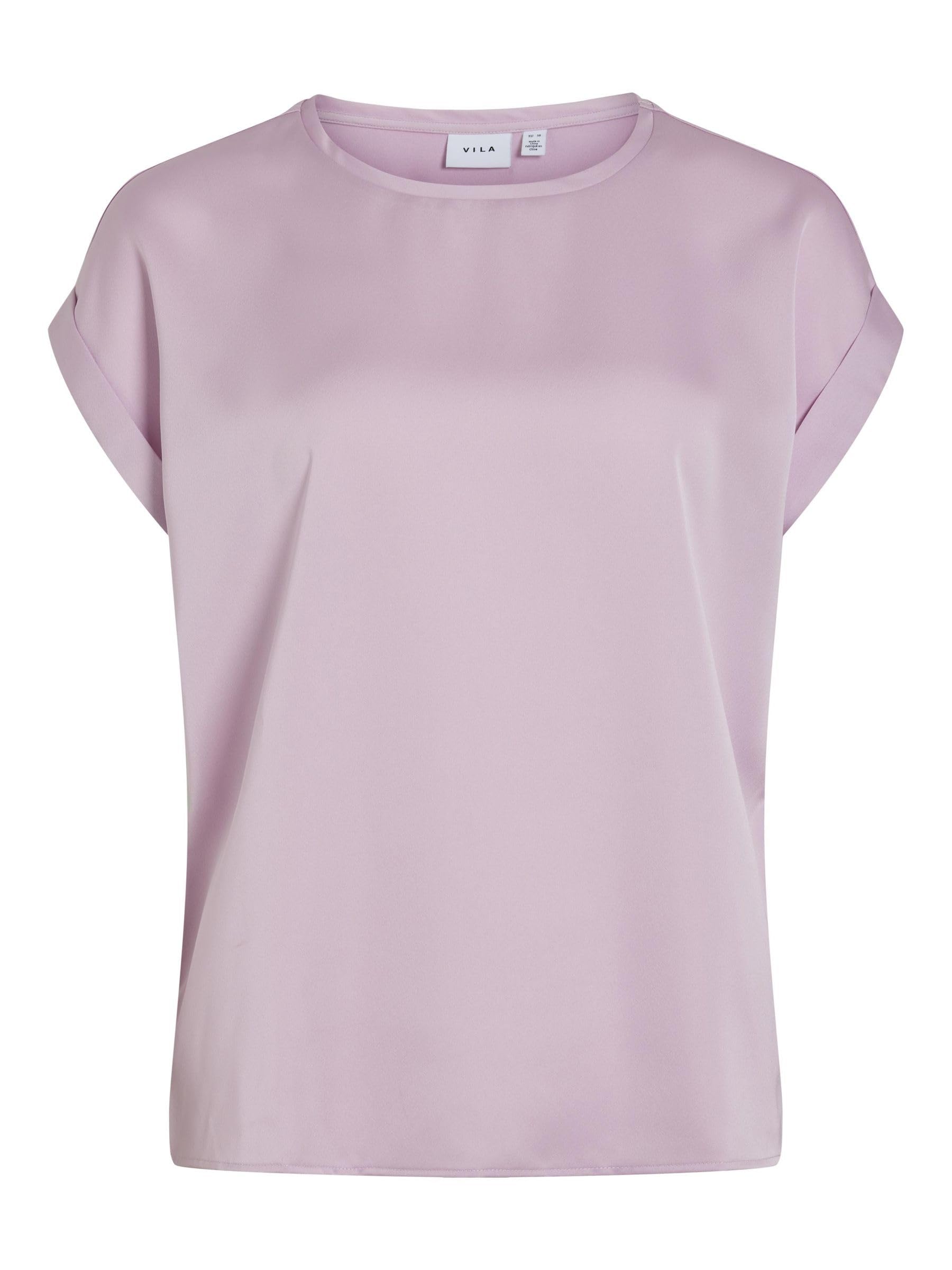 Vila Viellette S/S Satin Top-Noos for Women