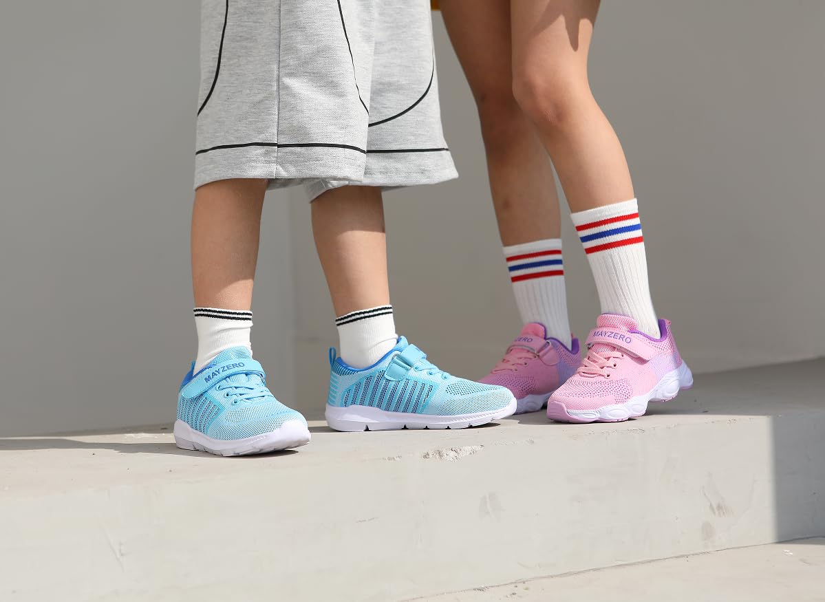 Fashion Sports Shoes Boys Girls Tennis Shoes Comfortable Lightweight Slip On Ten