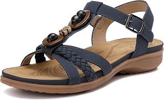 Littleplum Women's Sandals Flat Summer Sandals Flat Fashion Walking Sandals
