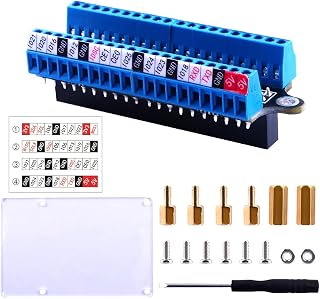 GeeekPi Micro GPIO Terminal Block Breakout Board Module for Raspberry Pi, GPIO Expansion Board Micro Connector for Raspberry Pi 4B/3B+/3B/2B/Pi Zero/Pi Zero W/ 2 W