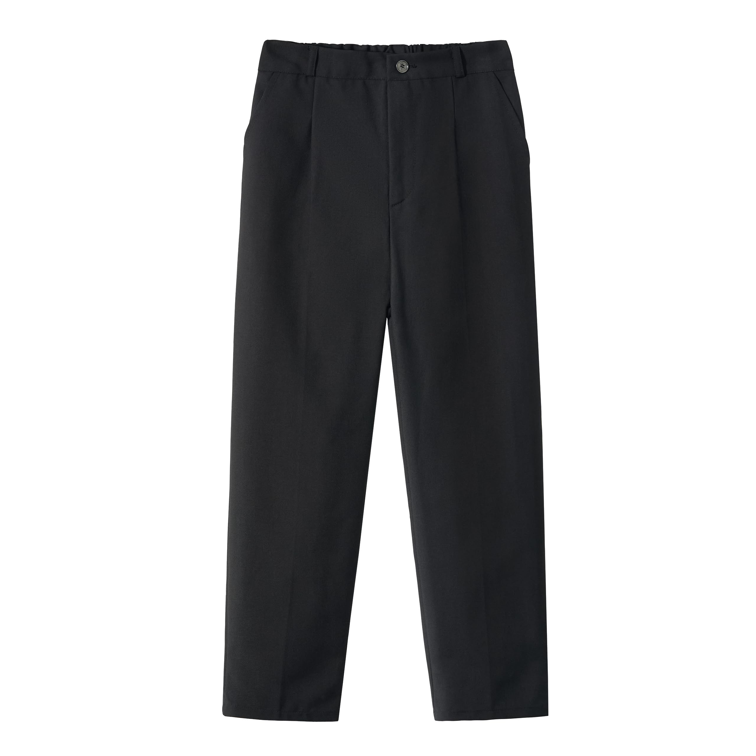 LOLANTA Boys Dress Pants Kids Uniform Pants Formal Trouser | Kids Elastic Waist 