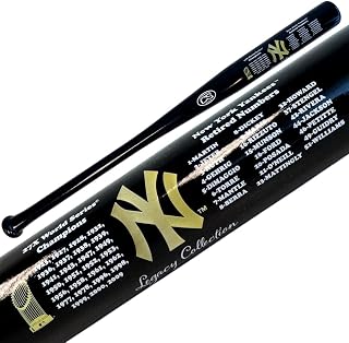 NIKCO SPORTS Yankees Legacy World Series Championship Bat | Legacy Collection | 34" Full Size Wooden | Championships & Retired Numbers | Exclusive New York Collectible Fan Gift Memorabilia
