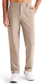 Libin Men's Golf Pants Work Pants Classic Front Stretch Dress Pants Flat Fit Lightweight Casual Pants with Pockets