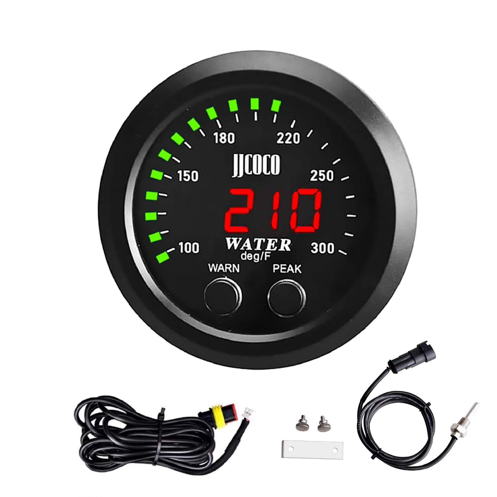 ZHSYMX 52mm Water Temperature Gauge with 1/8 NPT Sensor with Alarm | Universal W