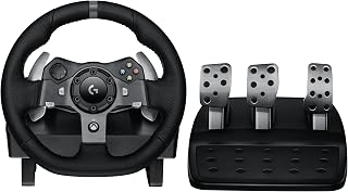 Logitech G G920 Driving Force Sim Racing Wheel & Pedals Kit XBOX/PC | Real Force Feedback, Stainless Steel Paddle Shifters, Steering Wheel Cover for Xbox Series X|S, Xbox One, PC, Mac