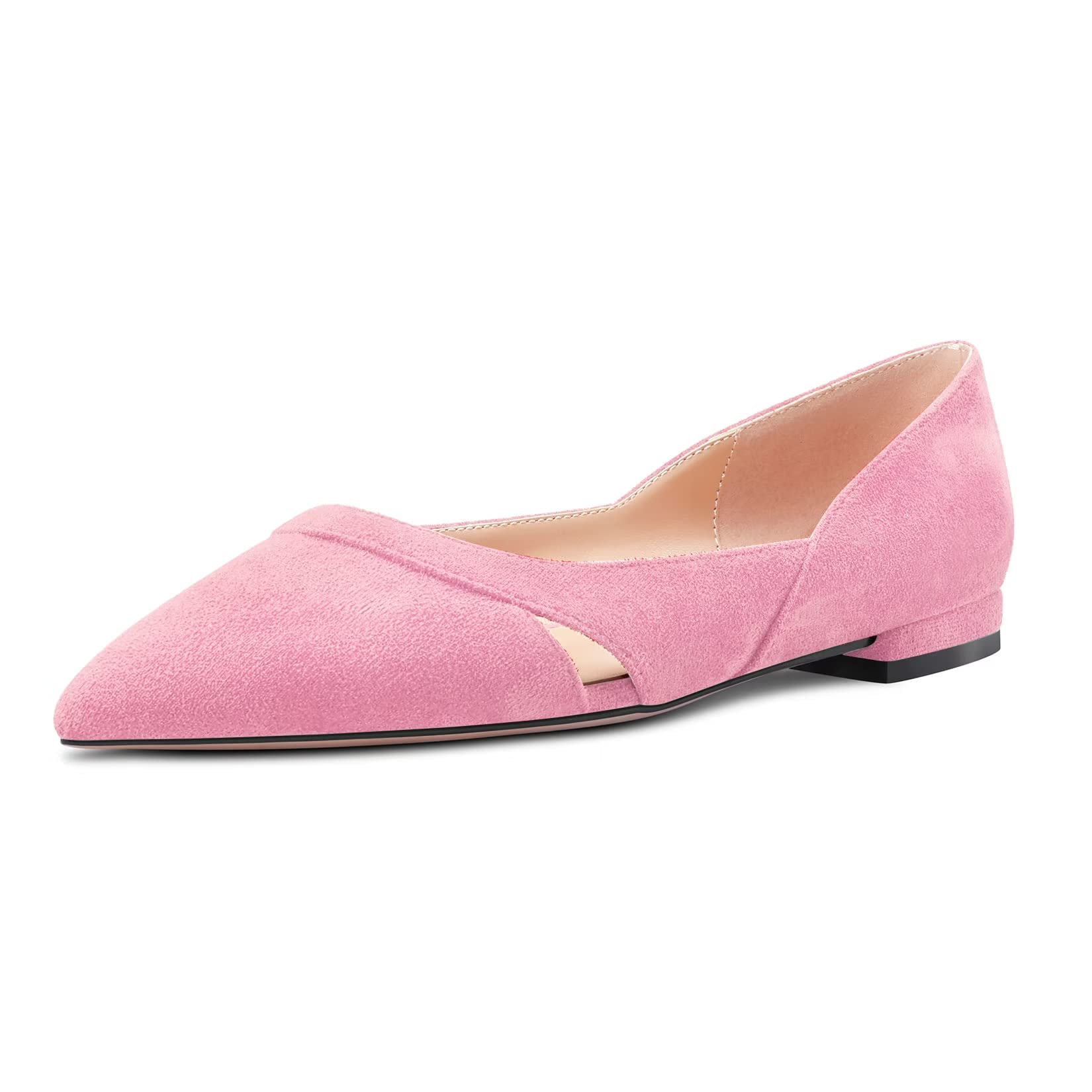 Castamere Women's Low Heel Heel Pointed Toe Slip-On Pumps Wedding Classic 1 CM H
