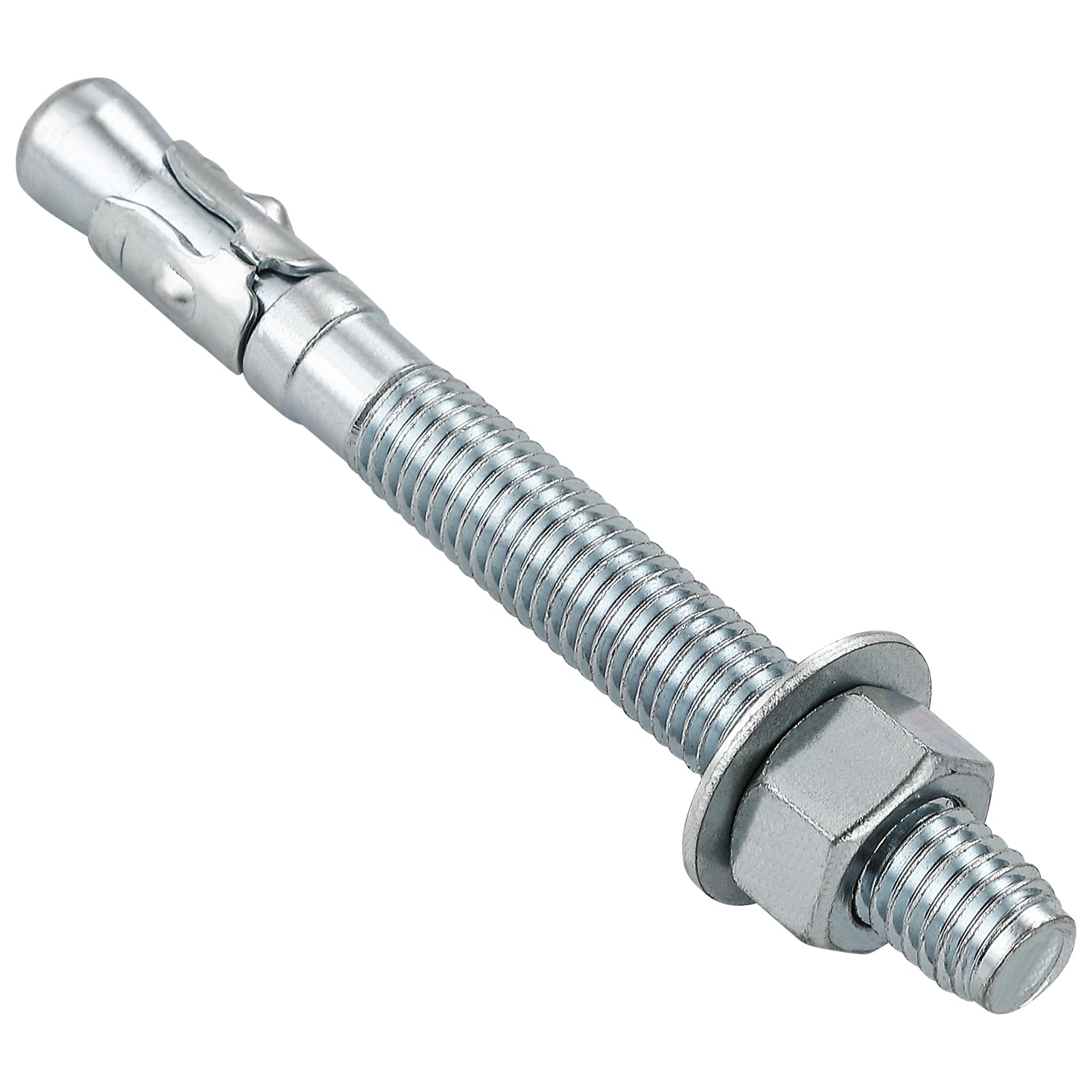 Wensilon 3/8"x4" Wedge Anchors for Concrete, Zinc-Plated, 10 PCS | Heavy-Duty Ex