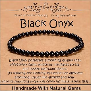 CHCCOYE Natural Healing Gemstone Bracelet Handmade Yoga Stretch Elastic Bracelet Stress Relief Crystal Jewelry for Men and Women