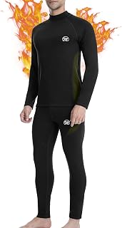 MEETWEE Men's Thermal Underwear Set, Compression Base Layer Long Johns Long Sleeve Top Shirt Suit for Winter Workout