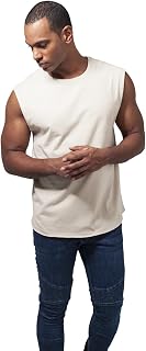 URBAN CLASSICS Mens Oversized Tank Top Unfinished Sleeve Workout Gym Tank Top Sports Tank Top S - XXL