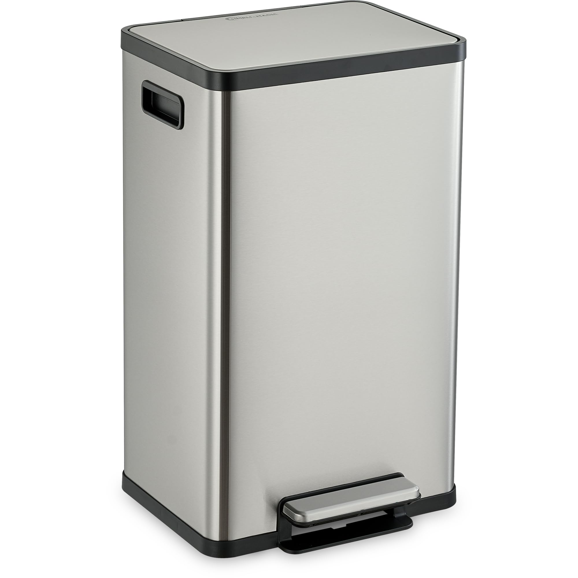 SIMPLI-MAGIC 50 Liter / 13.2 Gallon Soft-Close, Smudge Resistant Trash Can with 