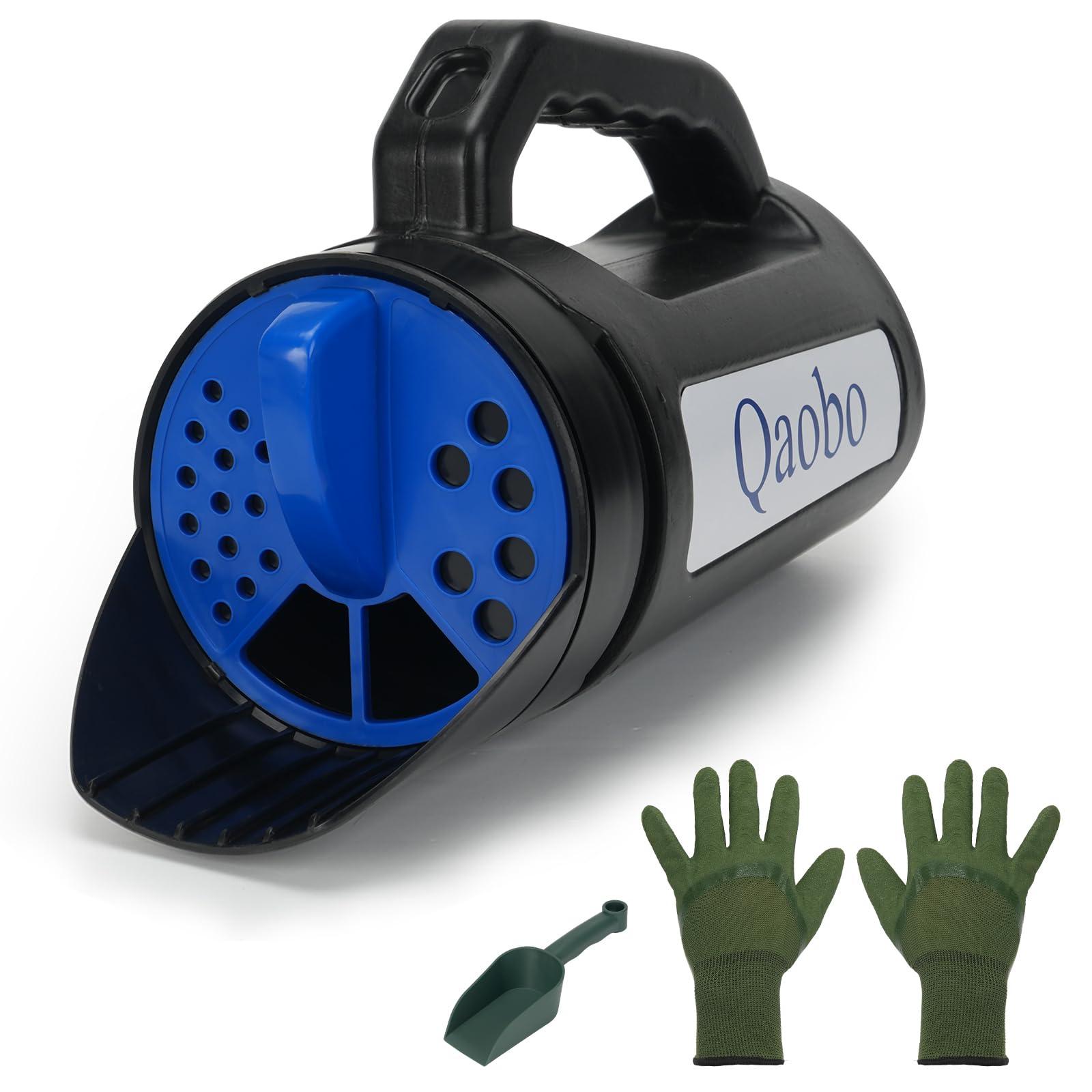 Qaobo 3-Adjustable-Setting Handheld Spreader, Multi-Use Lawn Spreaders for Ferti