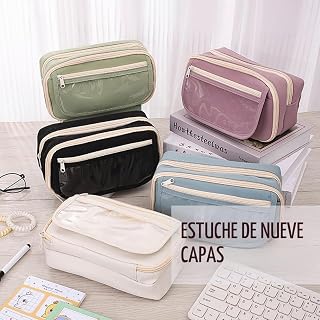 Large Capacity Canvas Pencil Case, Large Capacity Pencil Case, Practical and Fashion Crafts, H, Practical: