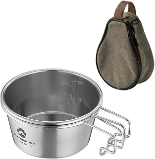 キャンピングムーン(CAMPING MOON) キャンプ用 コップ ステンレス シェラカップ 深型 360ml S-360