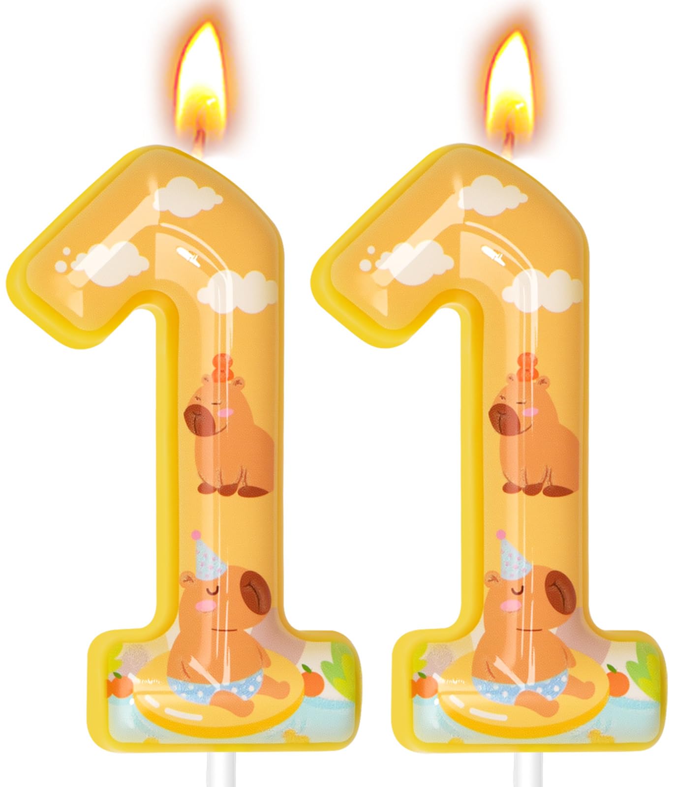 Capybara Birthday Candles, Capybara Birthday Party Decorations, Birthday Number 