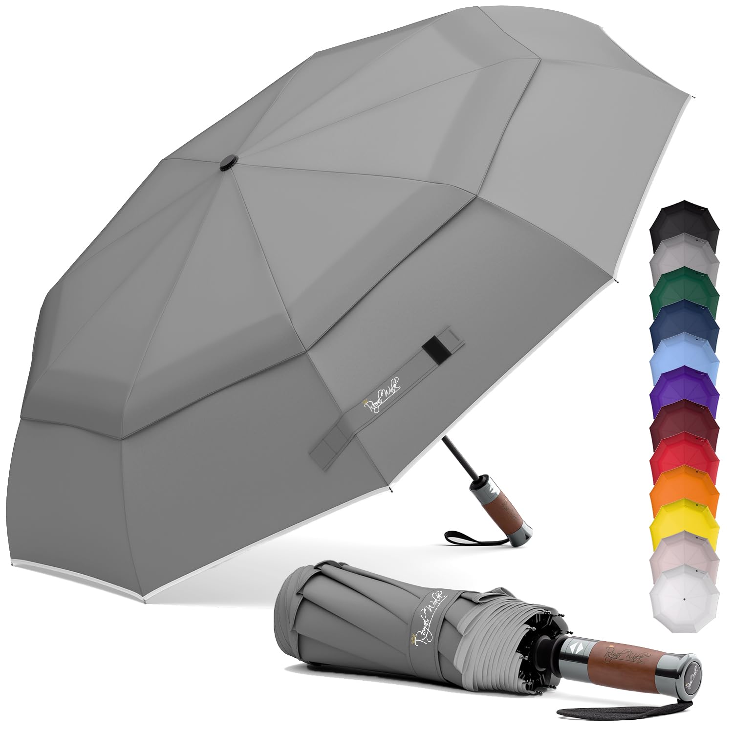Royal Walk Folding Umbrella Windproof Travel Rain Portable Small