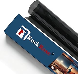 RockRose 5% Premium Carbon Car Window Tint Film 20 in x 10FT 2PLY Charcoal Privacy Film UV, Heat Blocking Tint for Car or Home Adhesive Film Easy Shrink, Plotter Friendly Pro Grade