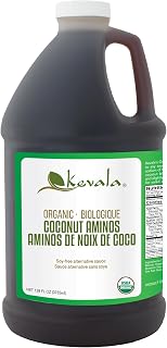Kevala Organic Coconut Aminos - 3.8 L, 128 FL OZ, Low Sodium Sauce | Gluten Free Ingredient for a Salad Dressing, No Preservatives, Sauce for Healthy Vegan Snacks, Bulk Size Bottle for Cooking