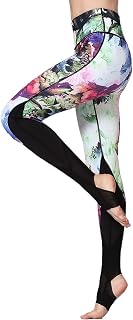 Women Sports Leggings Elastic Floral Print Women's Running Trousers High Waist Leggings Stretch Long Yoga Pants
