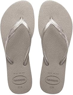 Havaianas Fantasia Gloss Black Grey 35 3 Flip Flops Womens