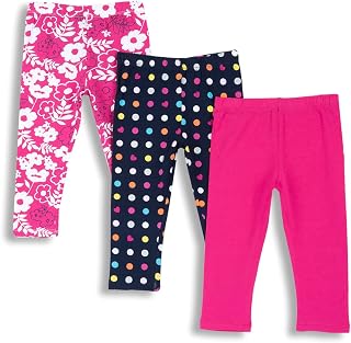 Chicco, Girls' Leggings Set of 3 Capri Style Leggings Made of Soft Cotton Girls Clothing Designed in Italy